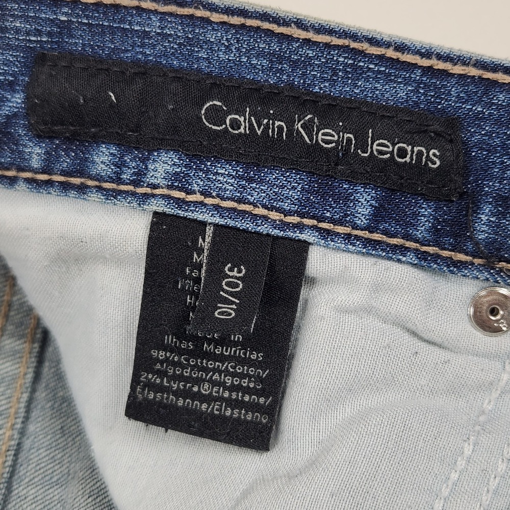 Womens Calvin Klein Jeans Mid Rise Boot Cut Size 30/10 Medium Wash Hemmed to 28" - Picture 9 of 13